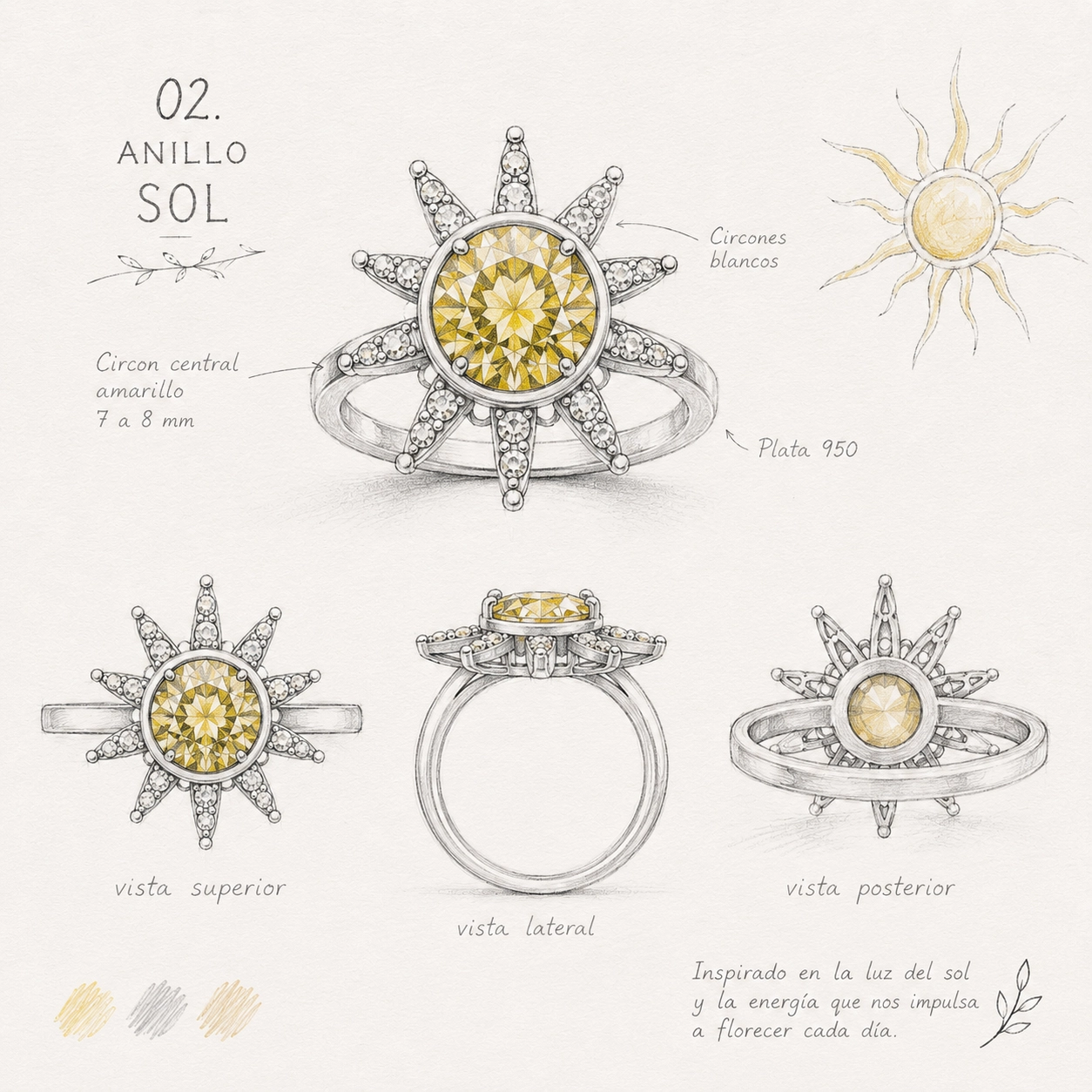 Boceto del anillo Sol